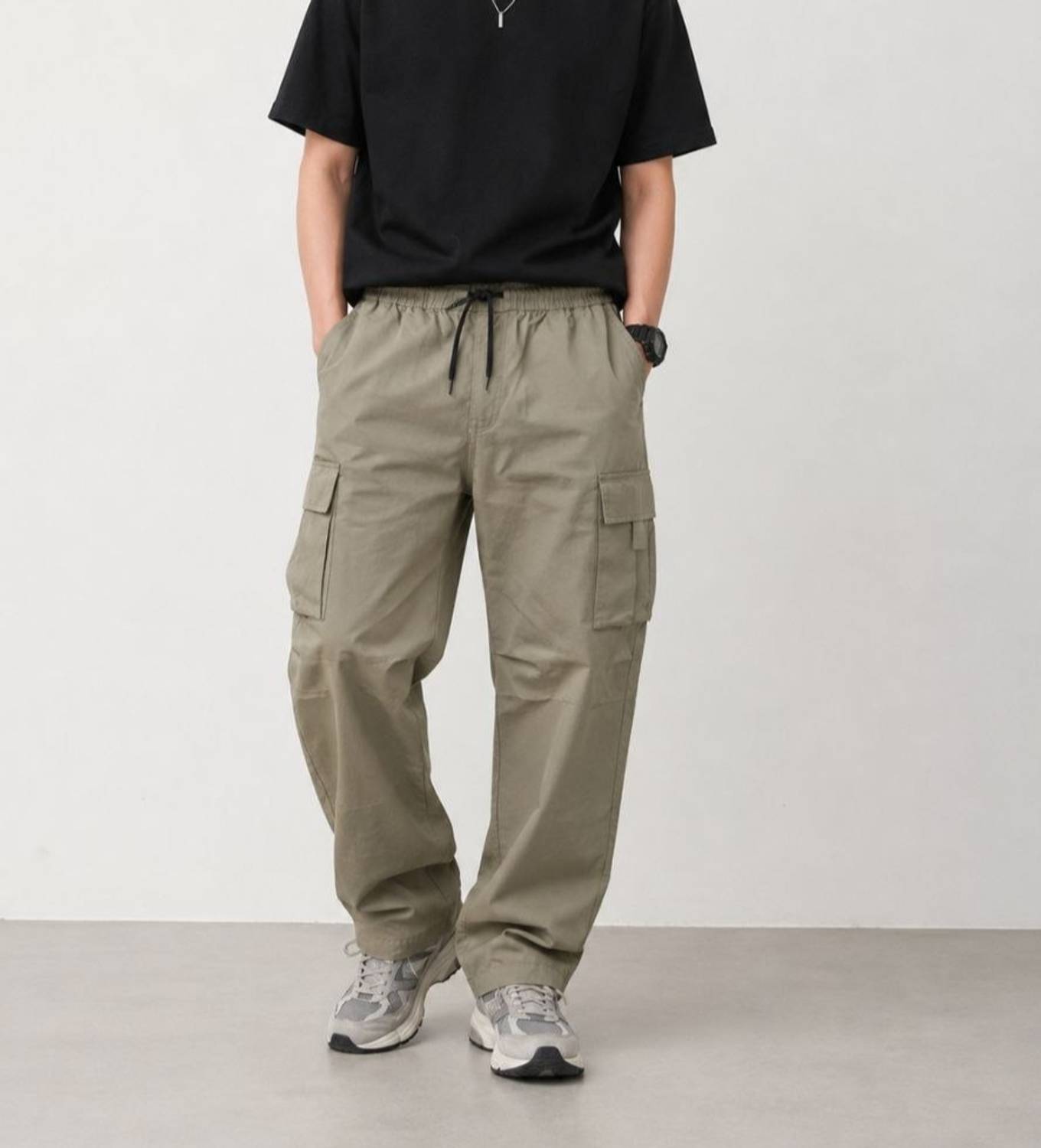 FLY WIND Men Olive Track Pants - Image 1