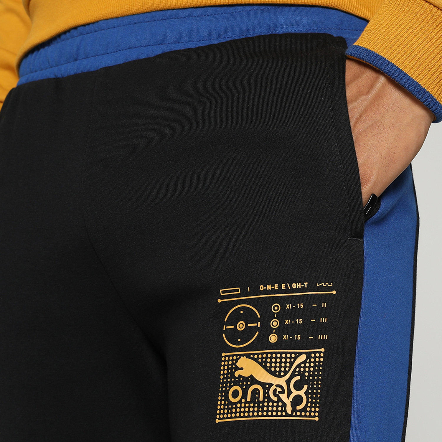 Image of PUMA Solid Men Black Track Pants