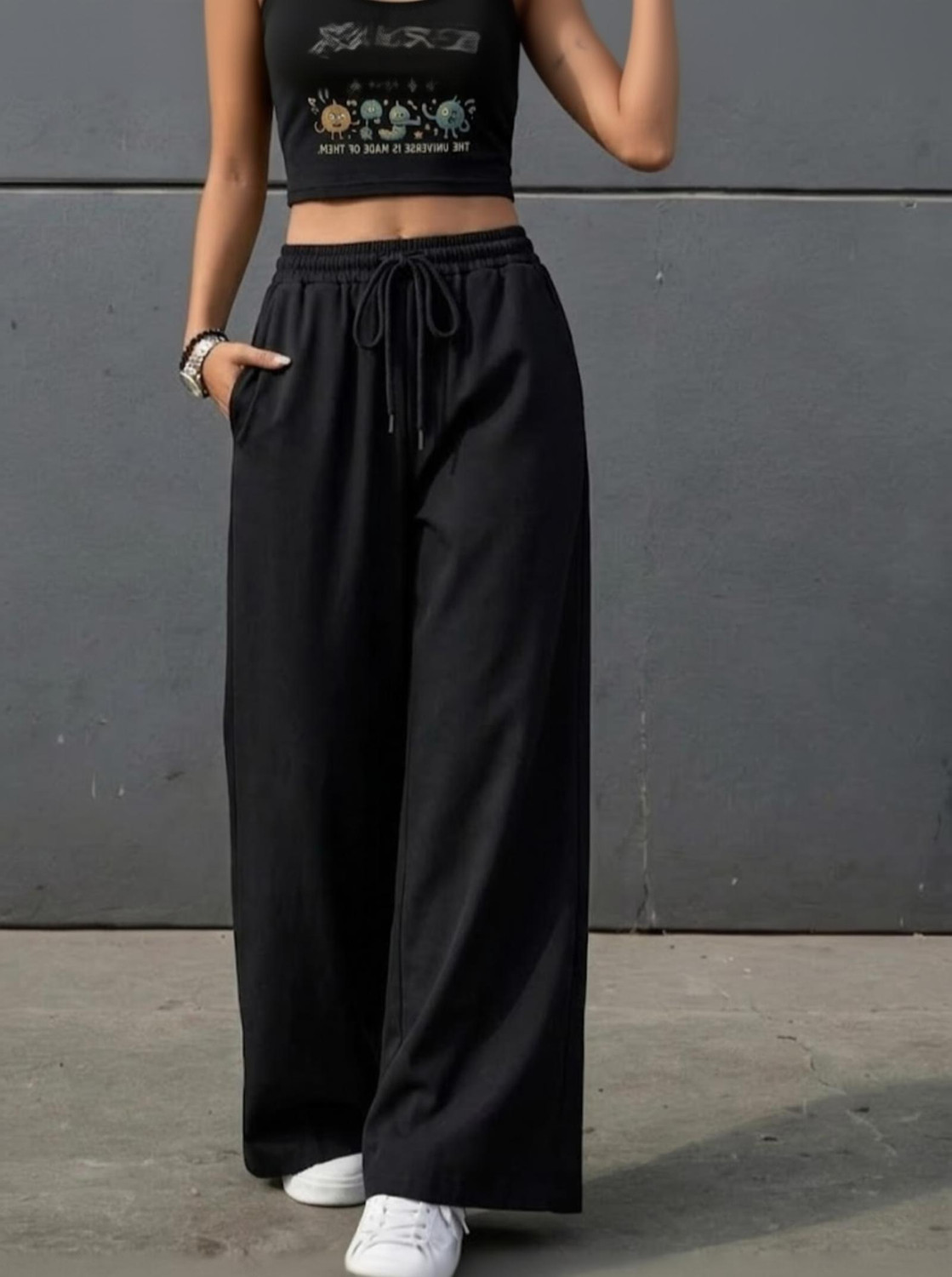 Image of ROMA trendz Solid Women Black Track Pants