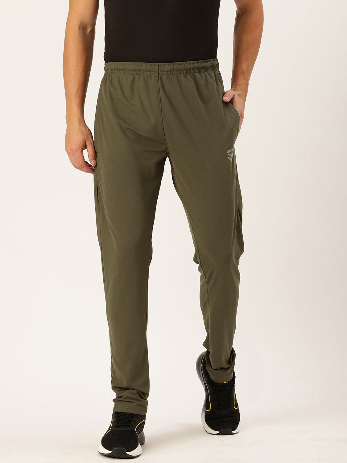 Image of SPORTS 52 WEAR Solid Men Olive Track Pants