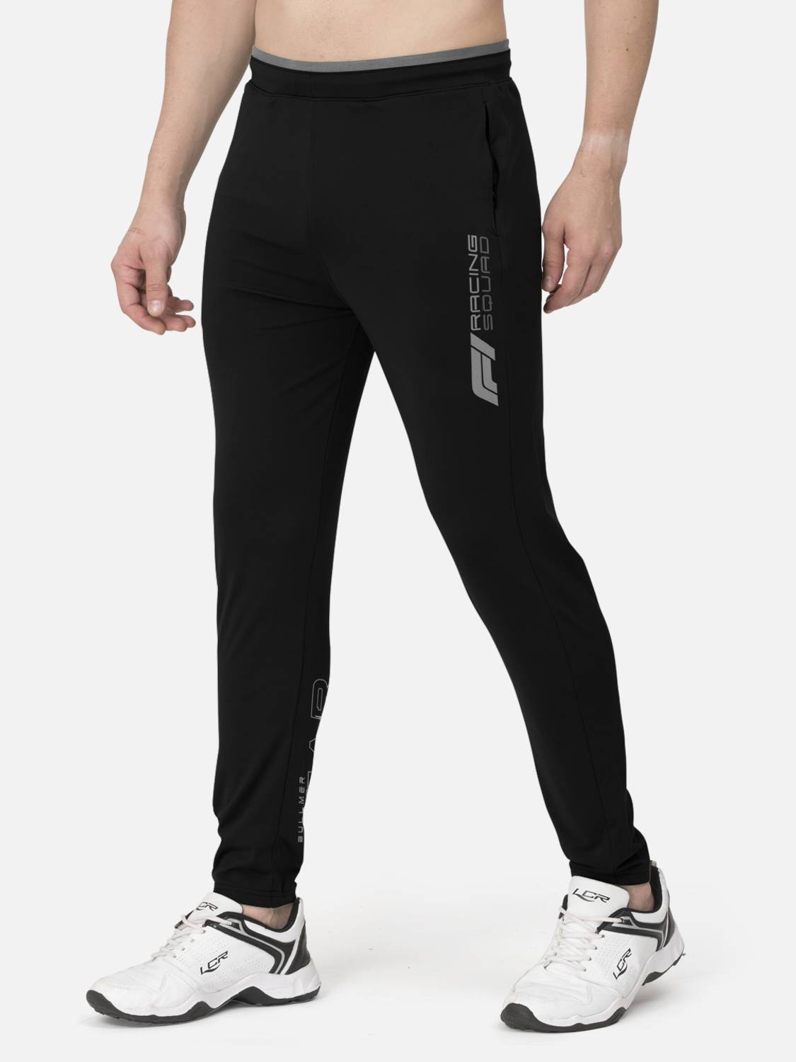 Bullmer Men Solid Black Track Pants