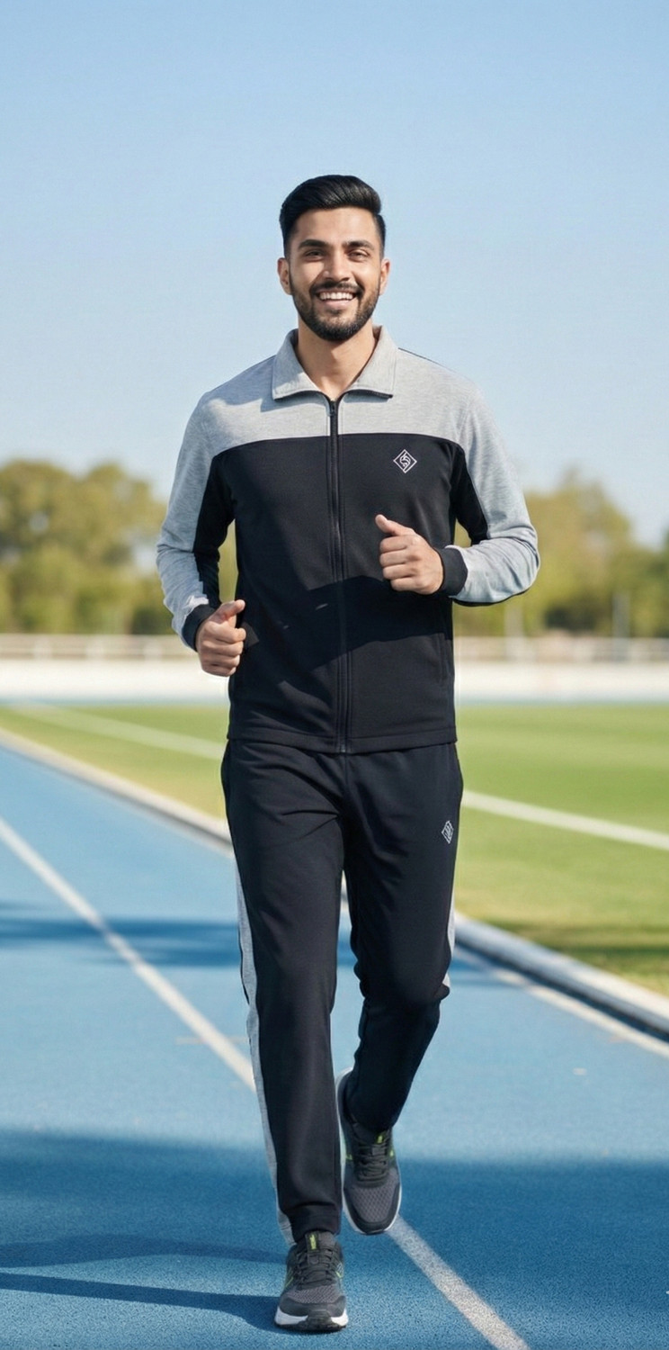 Image of SAK ALL-STAR Colorblock Men Track Suit