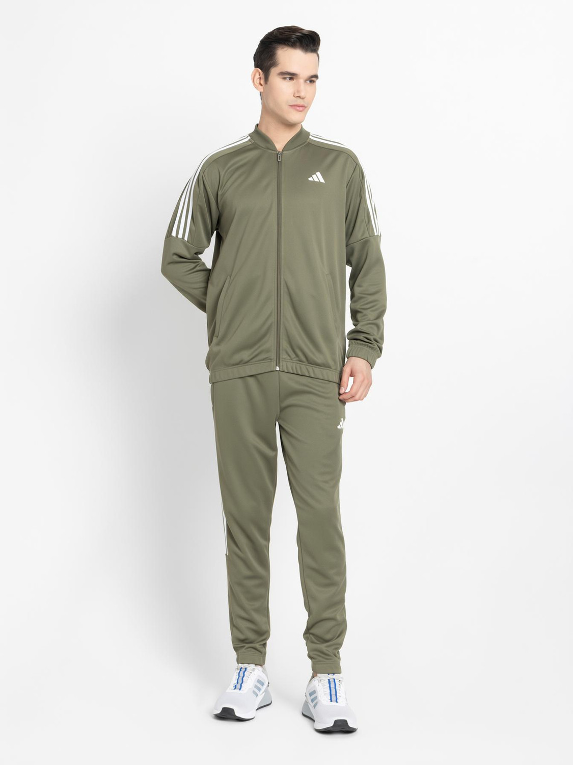 ADIDAS Striped Men Track Suit