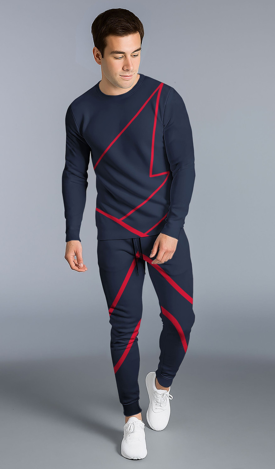 Image of KELONBRO Geometric Print Men Track Suit