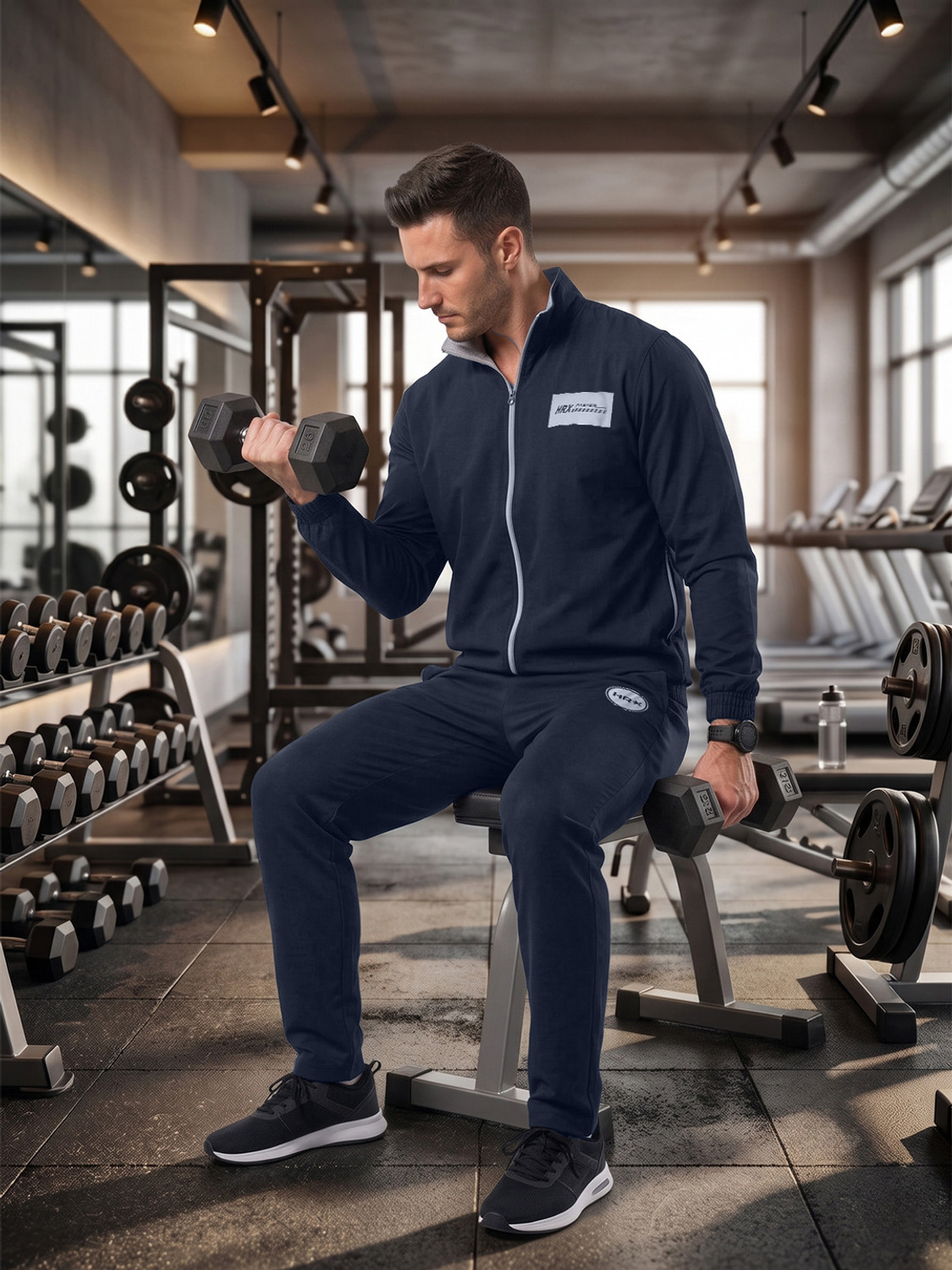 Image of HRX by Hrithik Roshan Solid Men Track Suit