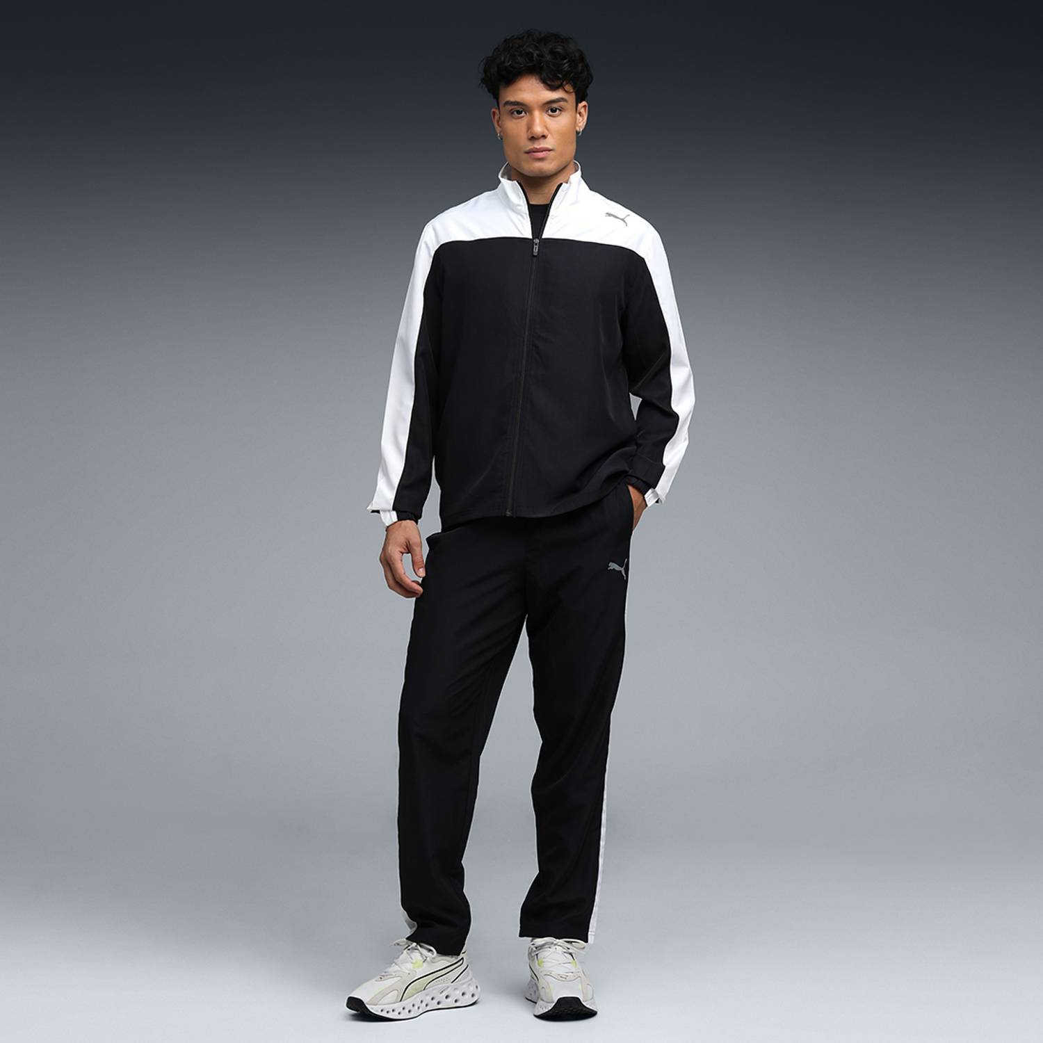 PUMA Men Solid Colorblock Track Suit