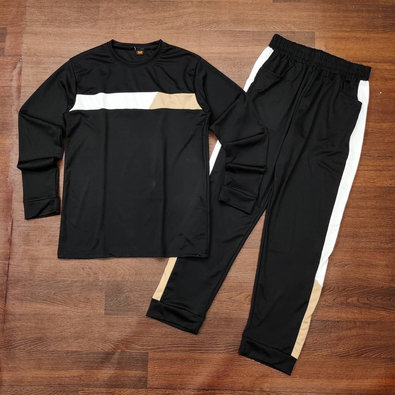 BajrangFashion Men Colorblock Black Night Suit Set