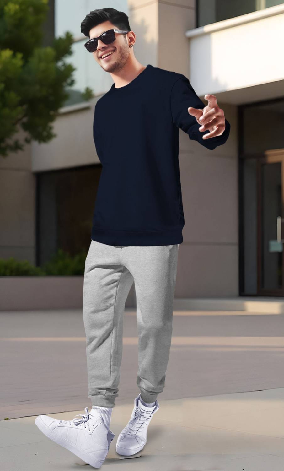 BLIVE Solid Men Track Suit