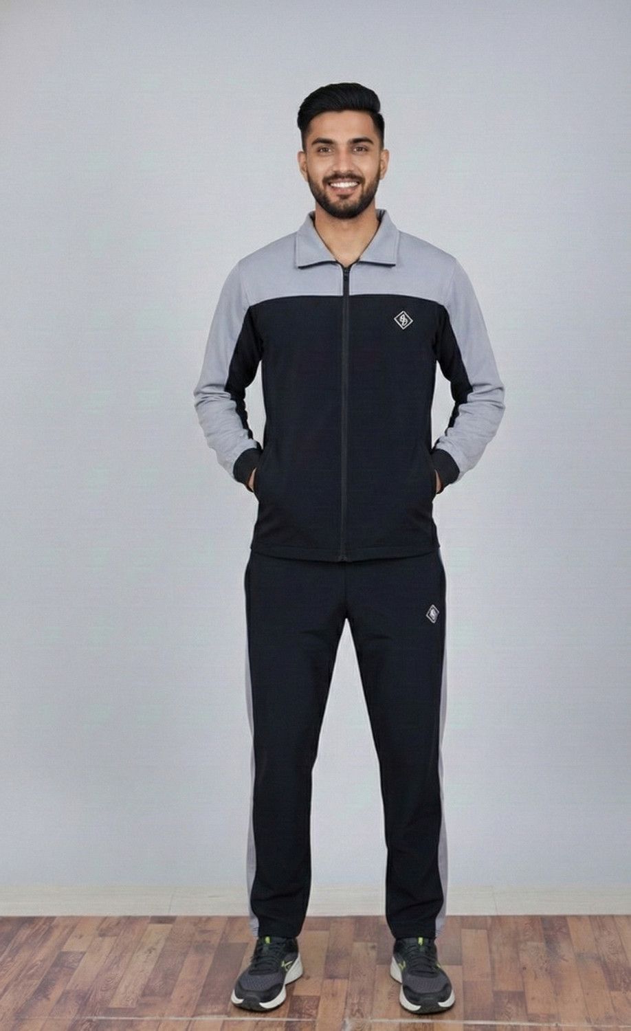 Image of SAK ALL-STAR Colorblock Men Track Suit