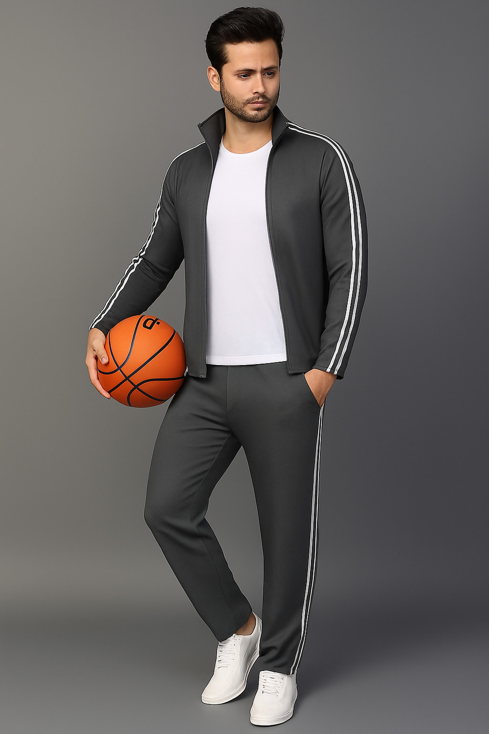 Image of QABIRA Striped Men Track Suit