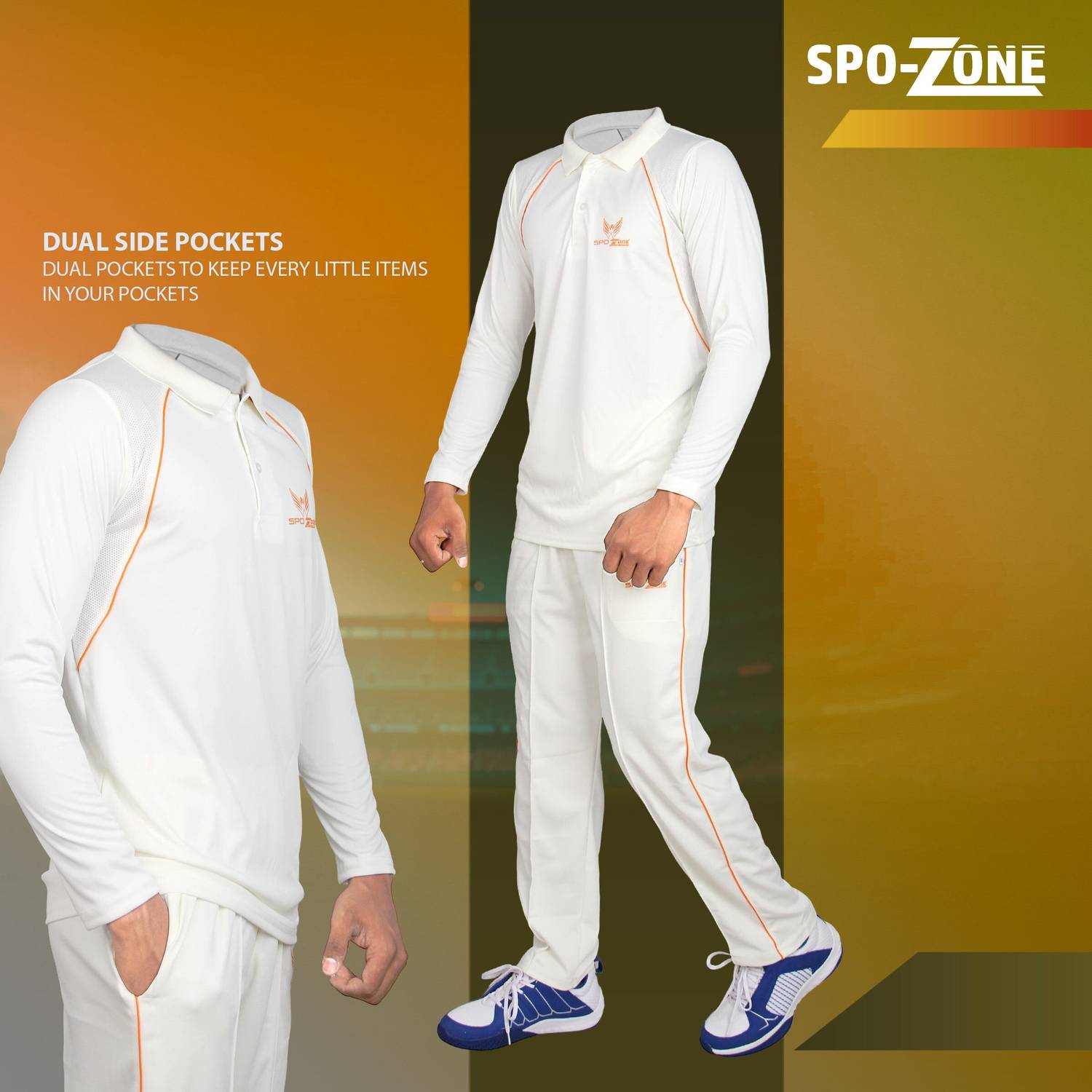 SPO Zone Solid Men Track Suit - Image 2