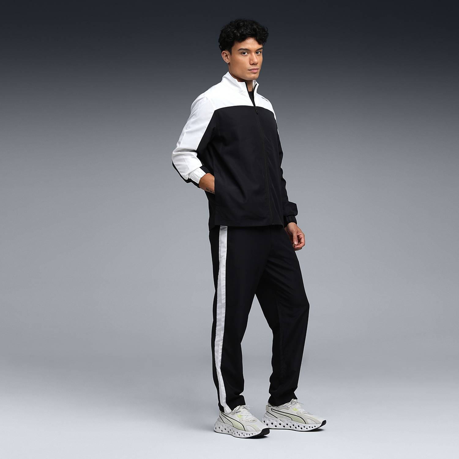 PUMA Men Solid Colorblock Track Suit - Image 3