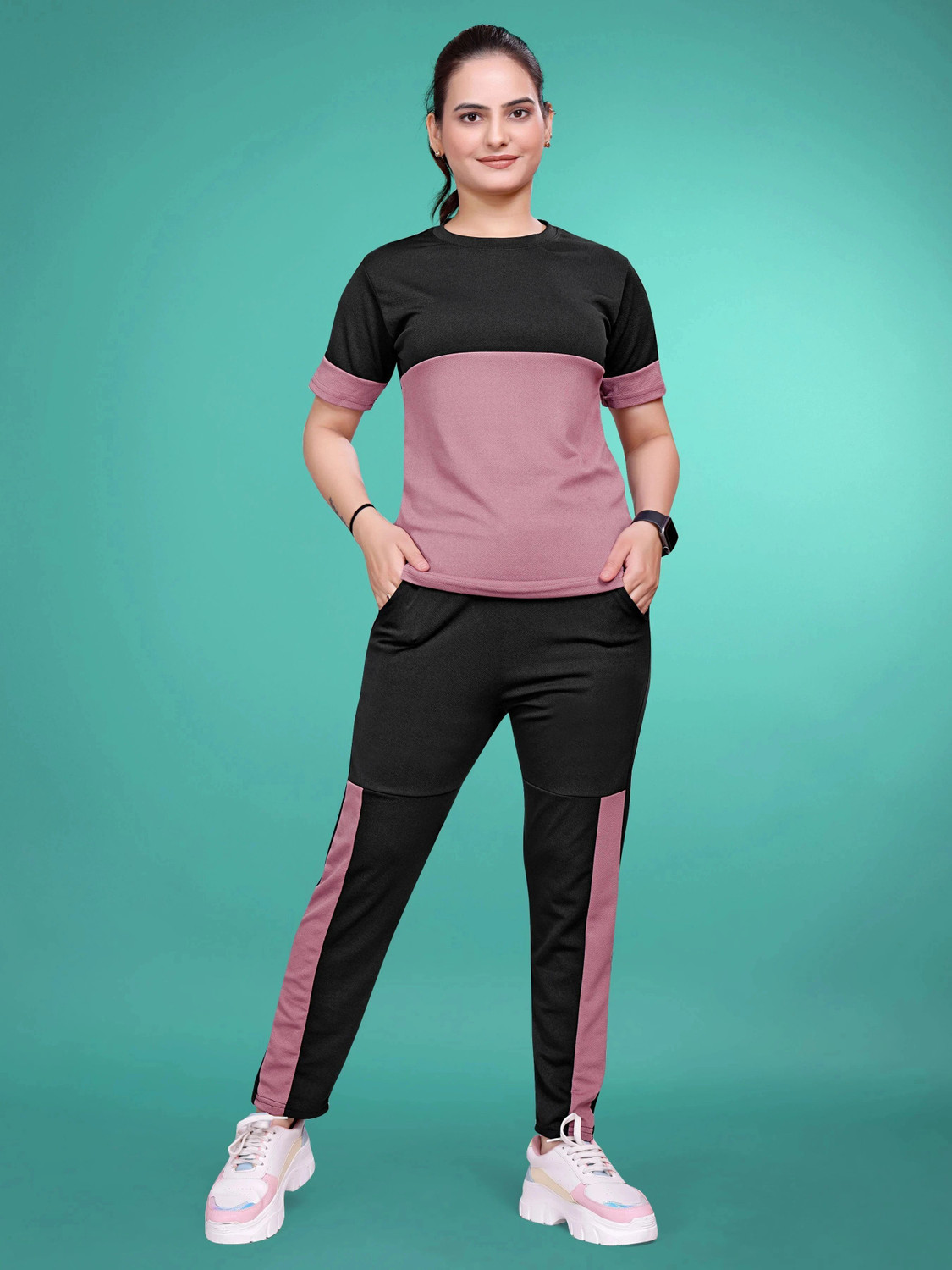 Image of SAKARMAA Colorblock Women Track Suit