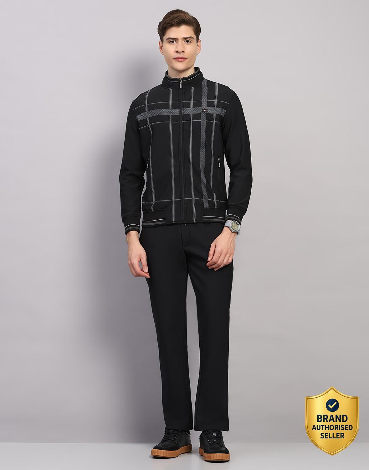 Image of MONTE CARLO Checkered Men Track Suit