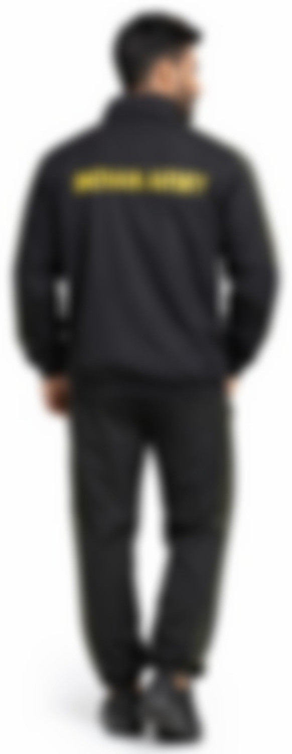 Image of army apparel Solid Men & Women Track Suit