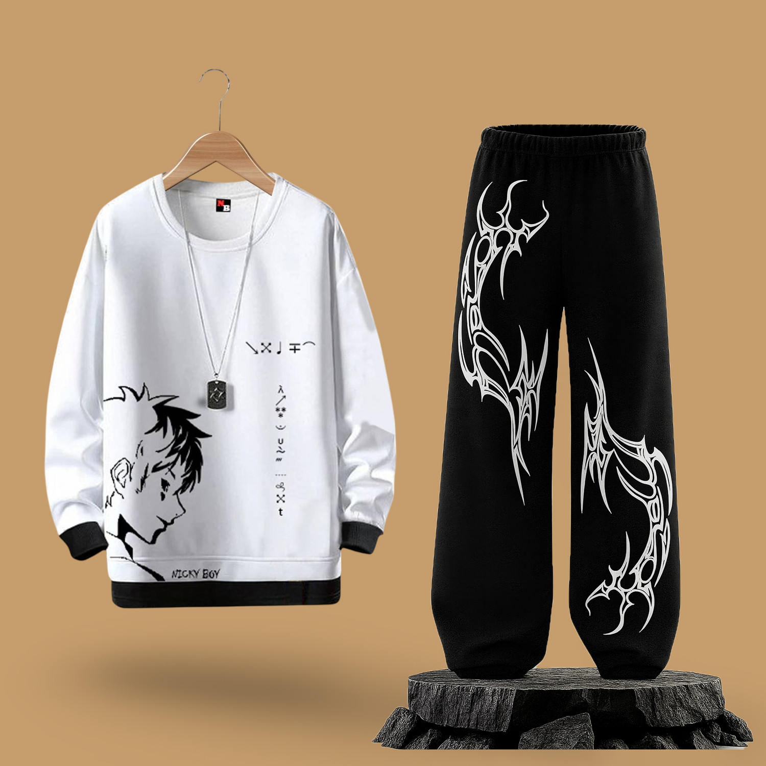 Image of NB NICKY BOY Printed Men Track Suit