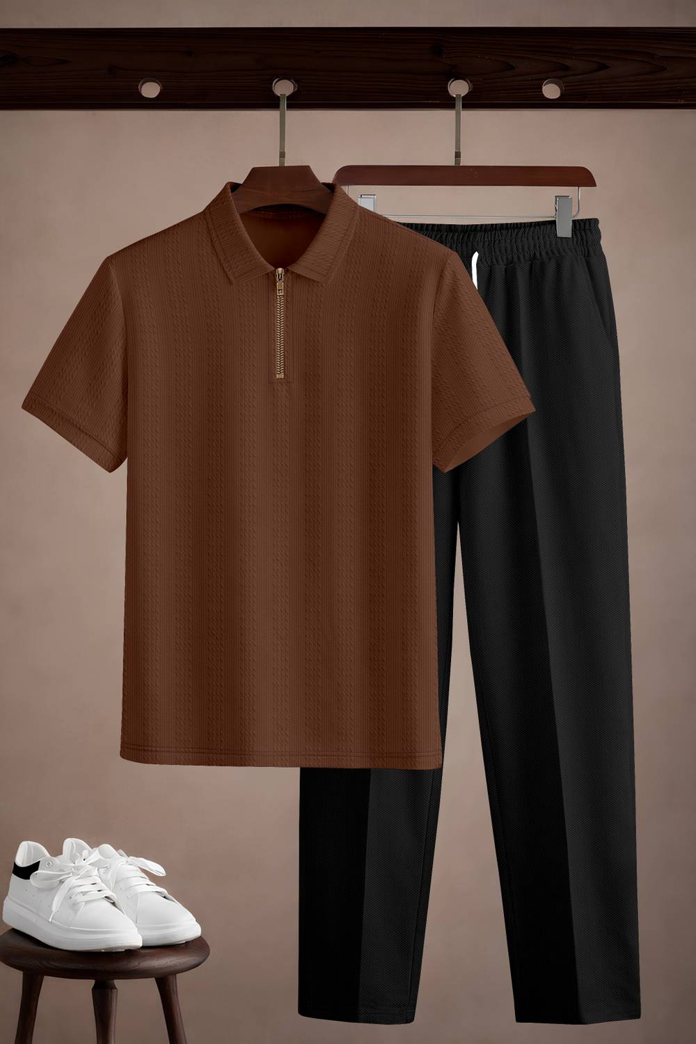KAJARU Self Design Men Track Suit