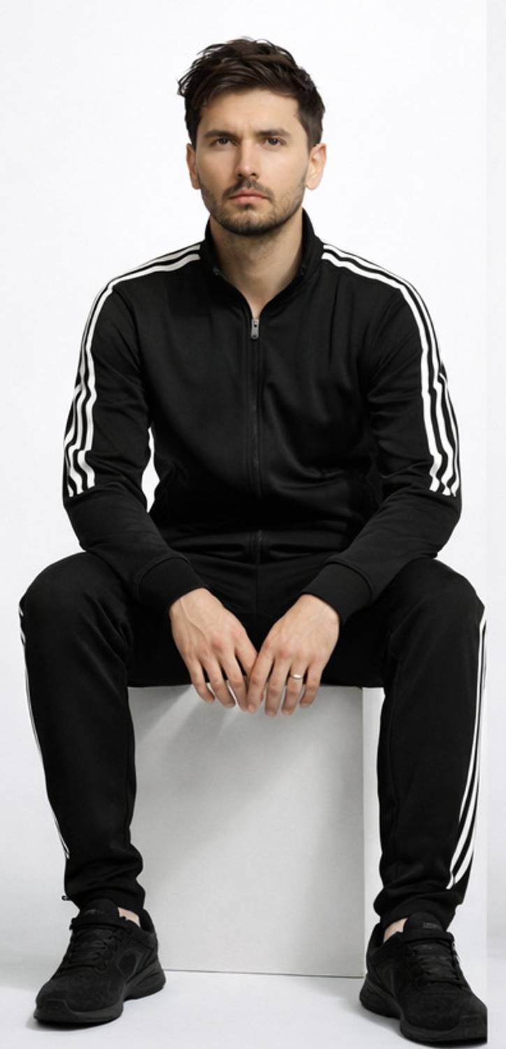 RoGen Men's Solid, Striped Track Suit - Image 2