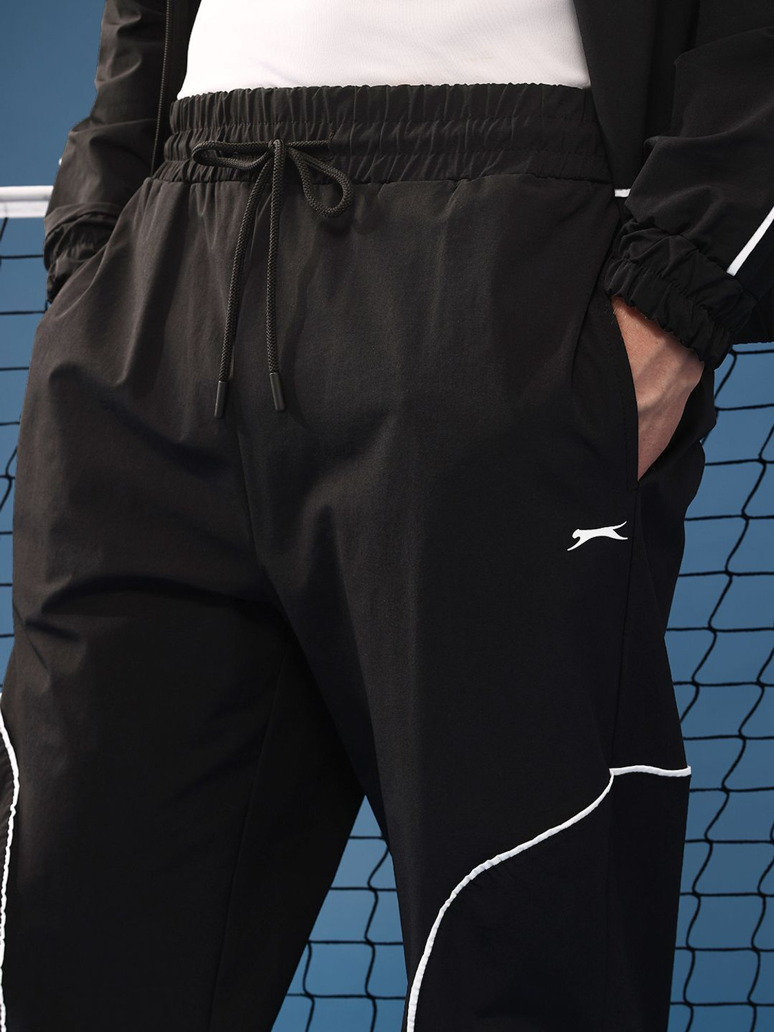 Image of SLAZENGER Solid Men Track Suit
