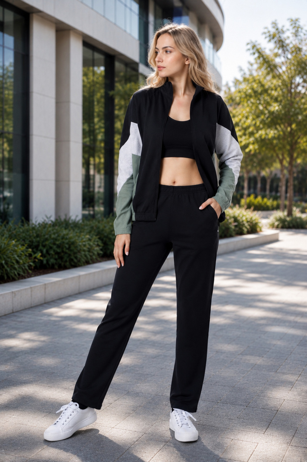 Image of Creation By London Hills Colorblock Women Track Suit