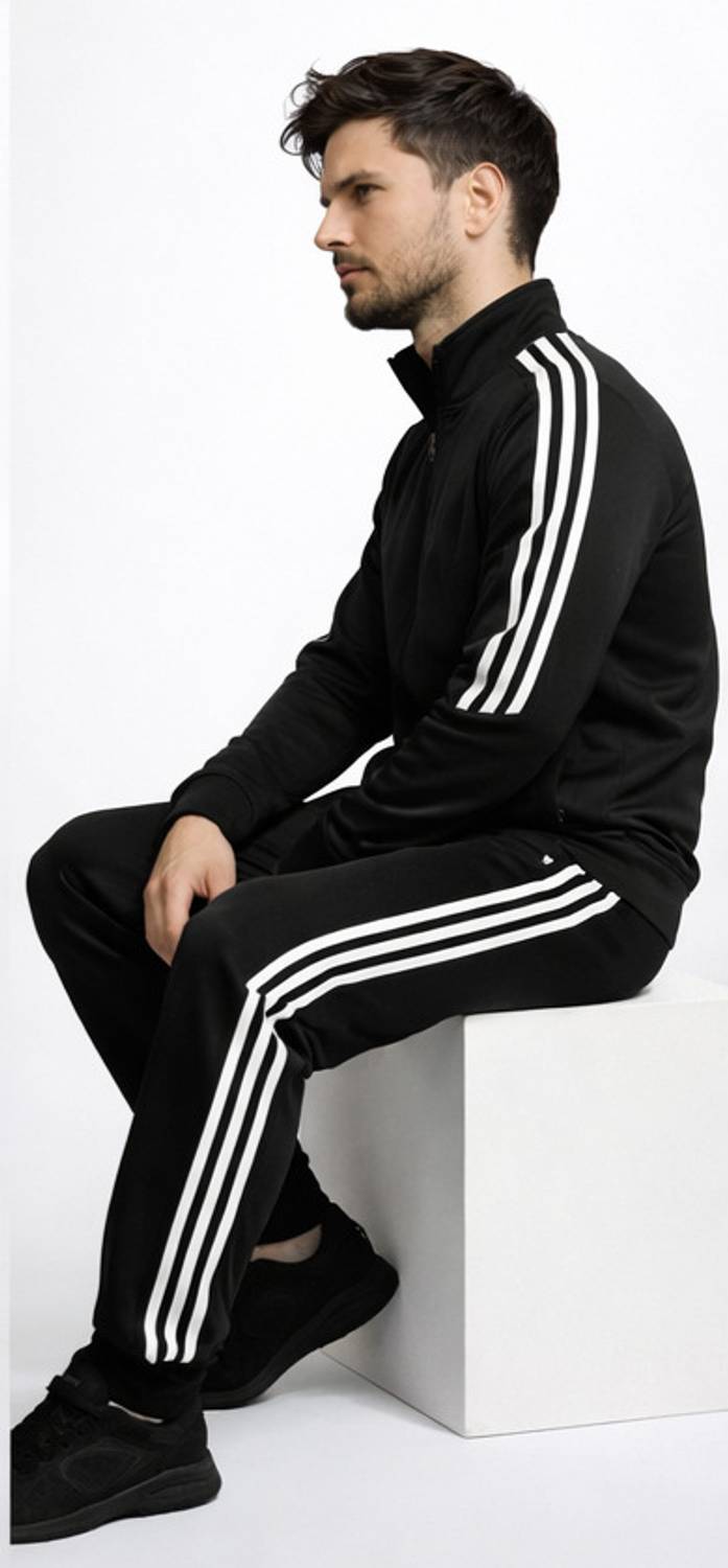 RoGen Men's Solid, Striped Track Suit - Image 4