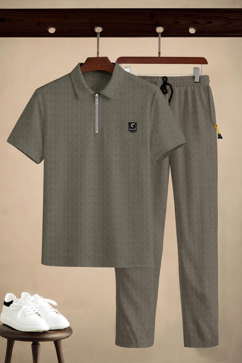 Image of Flicfol Self Design, Solid Men Track Suit