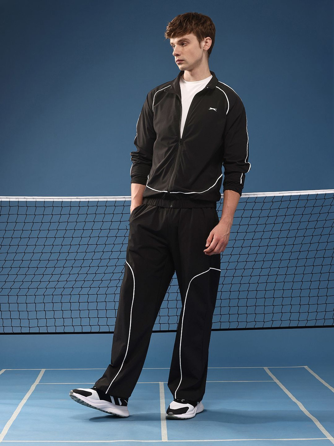 Image of SLAZENGER Solid Men Track Suit