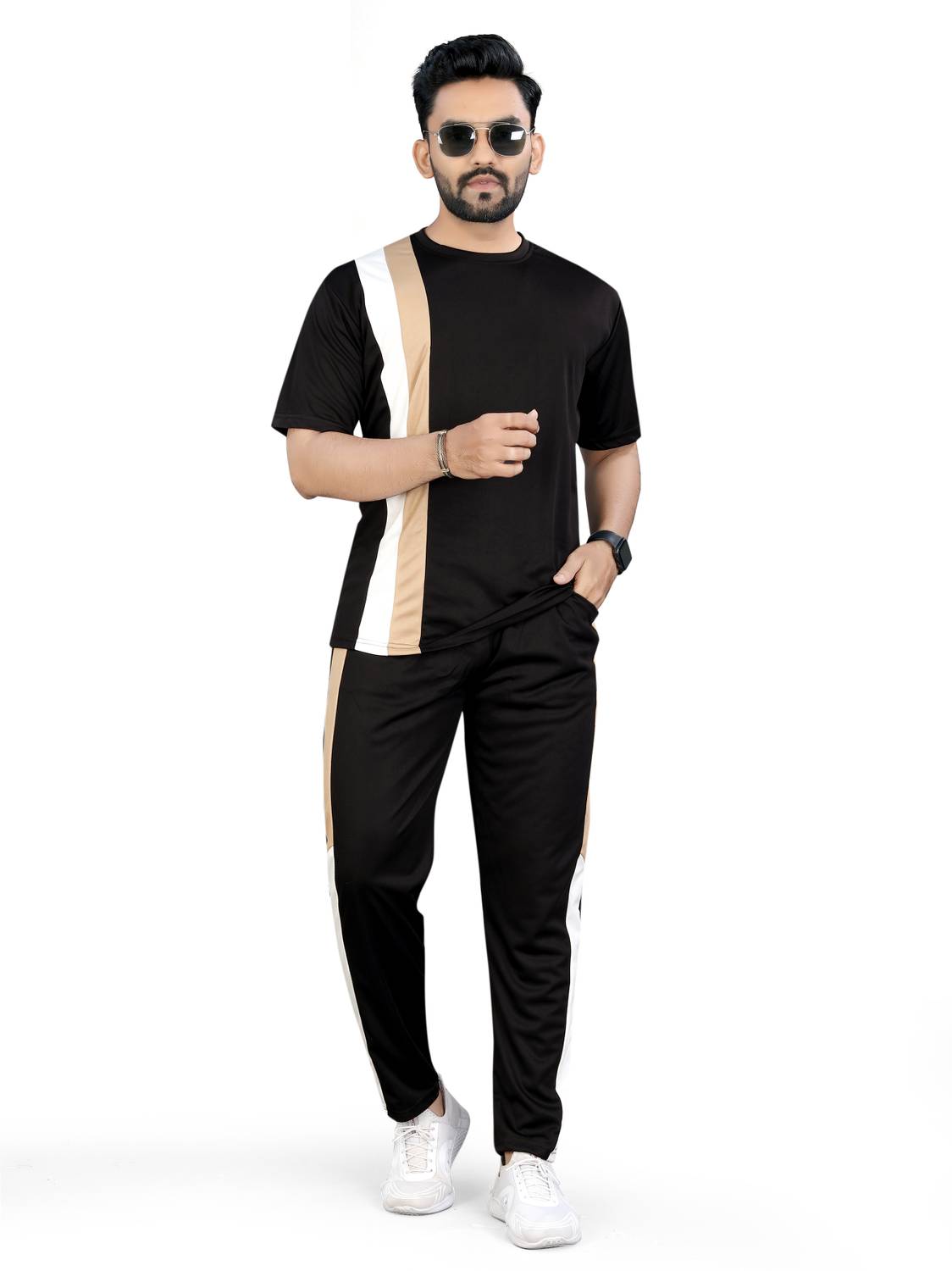 BALUDAENTEPRISE Striped Men Track Suit