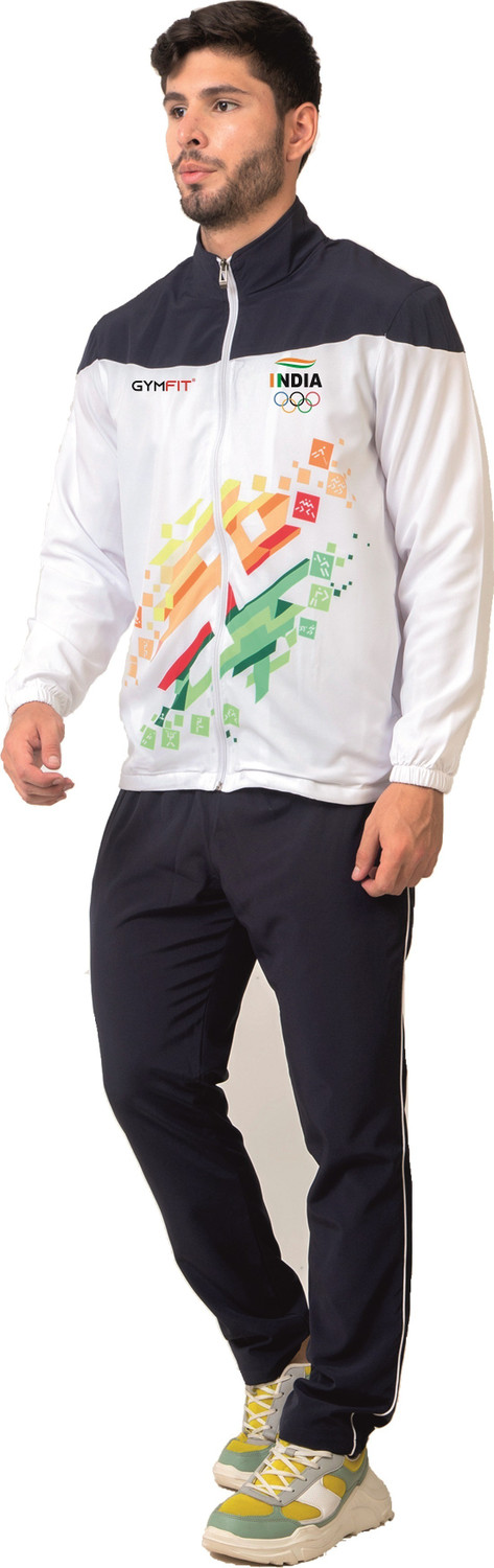 Image of Gymfit Self Design Men Track Suit