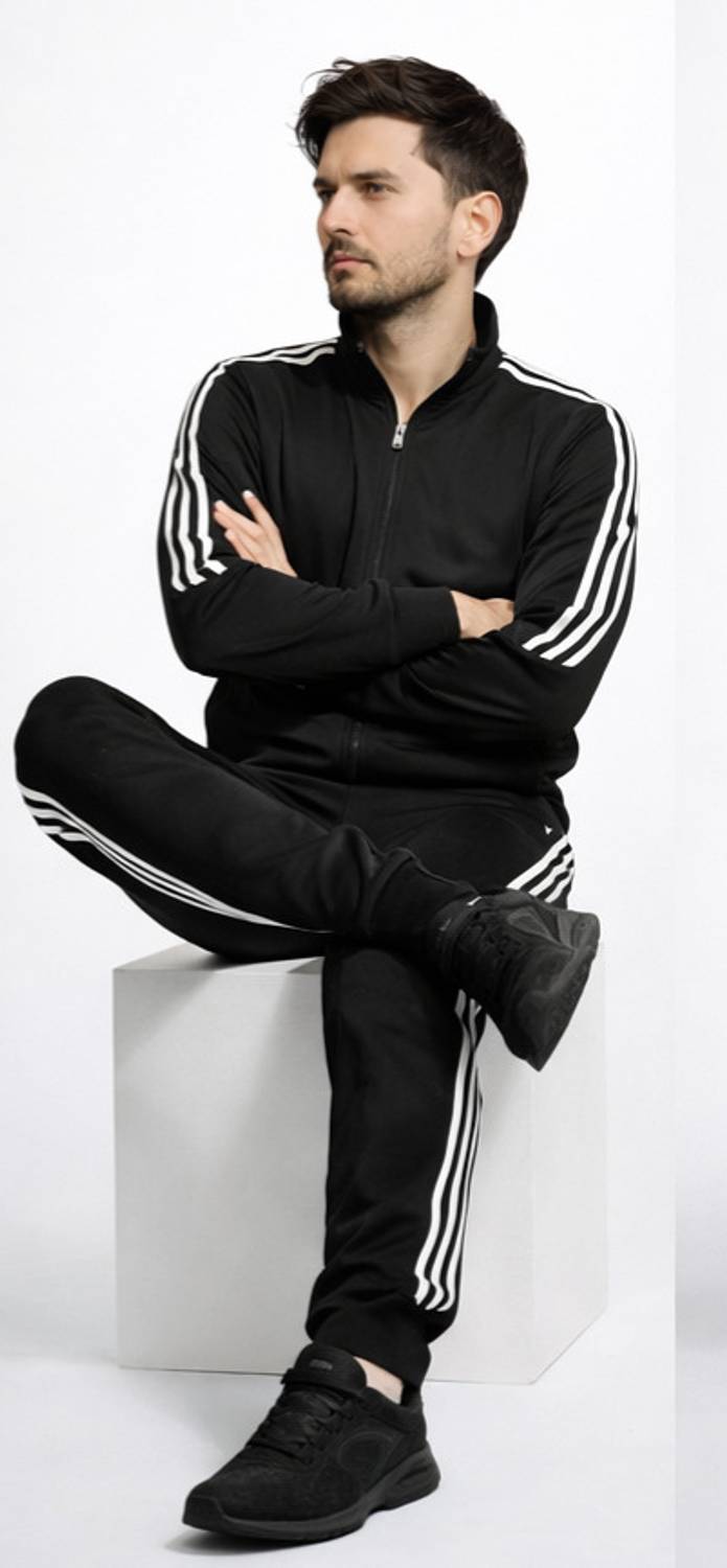 RoGen Men's Solid, Striped Track Suit - Image 3
