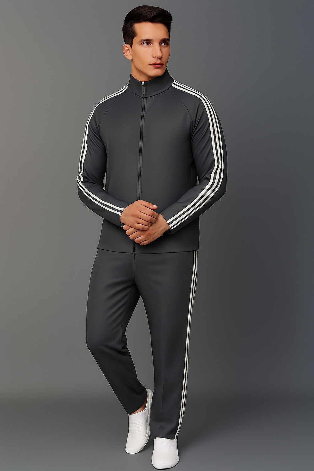 Image of QABIRA Striped Men Track Suit