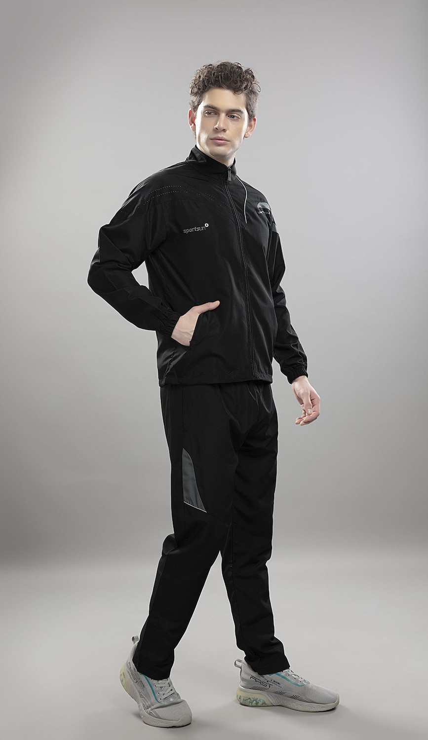 Image of Sport Sun Solid Men Track Suit