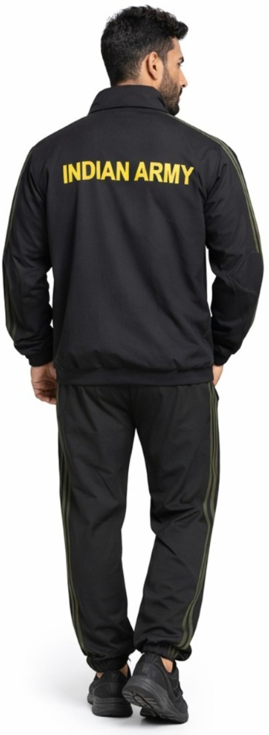 Image of army apparel Solid Men & Women Track Suit