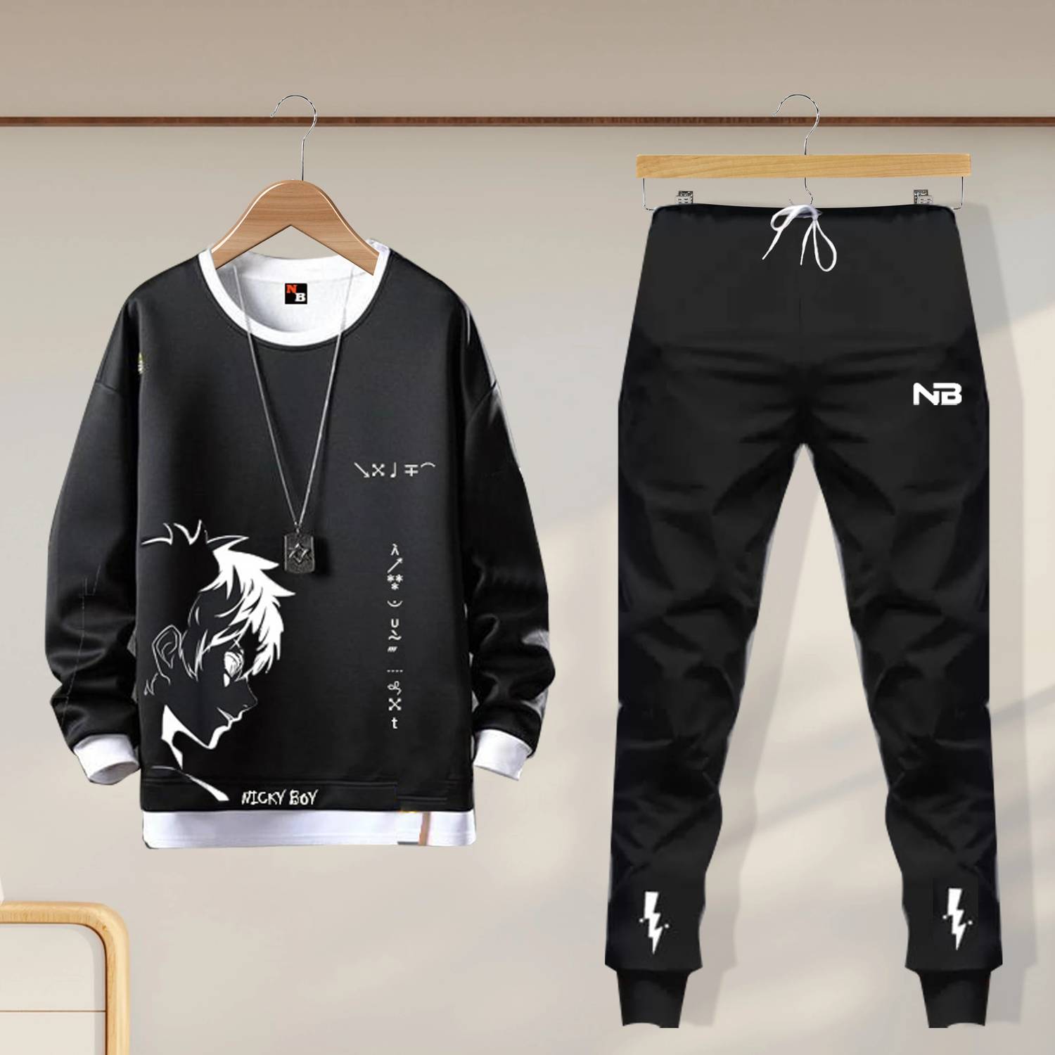 NB NICKY BOY Printed Men Track Suit