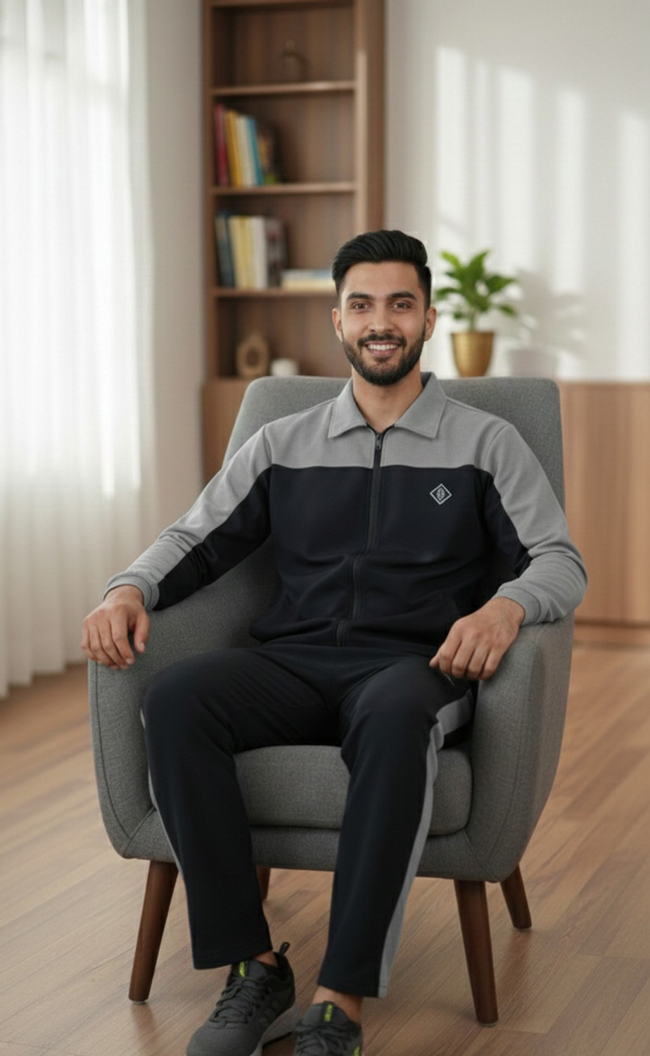 Image of SAK ALL-STAR Colorblock Men Track Suit