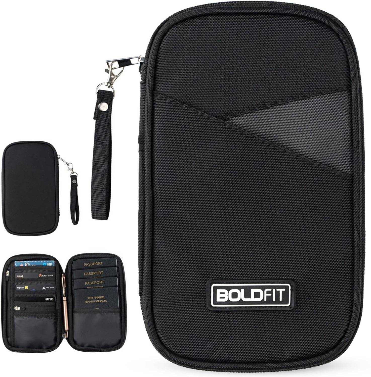 BOLDFIT Travel Passport Holder Pouch Family Passport Organizer