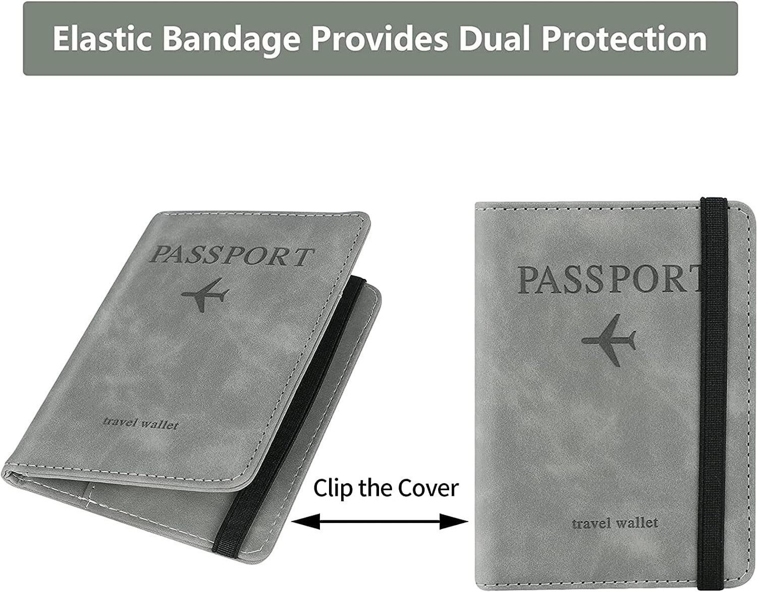 Image of StealODeal Passport Holder Cover Wallet RFID Blocking PU Leather Travel Document Holder