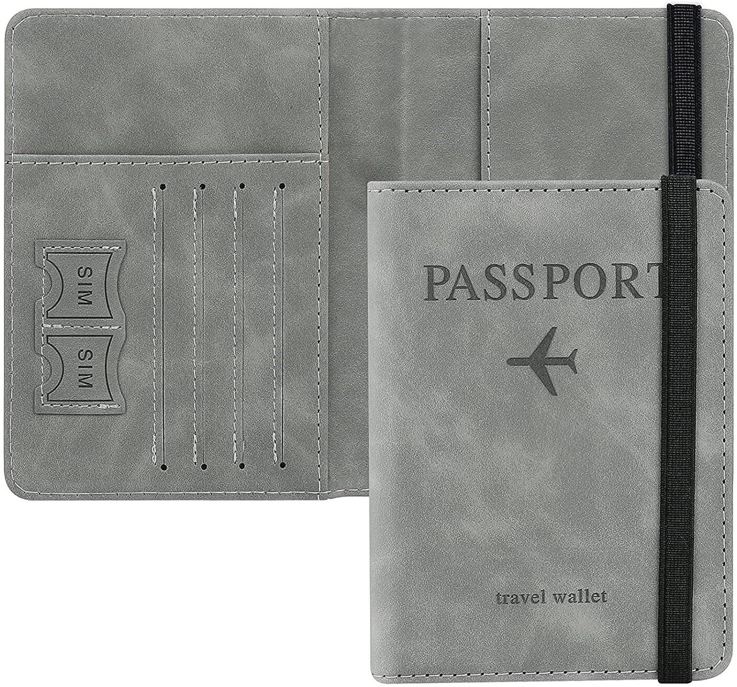 Image of StealODeal Passport Holder Cover Wallet RFID Blocking PU Leather Travel Document Holder