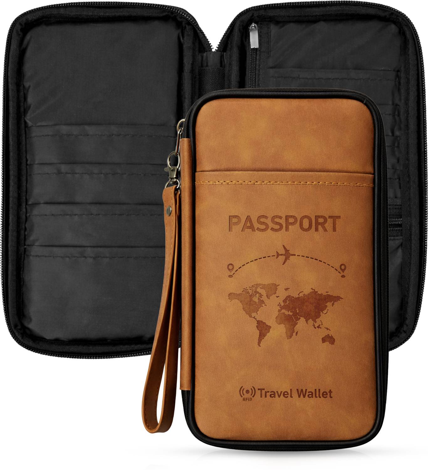 Portapassaporto In PU Con RFID Blocking | Cover Viaggio Antifurto Per Carte E Documenti | Multicolore
