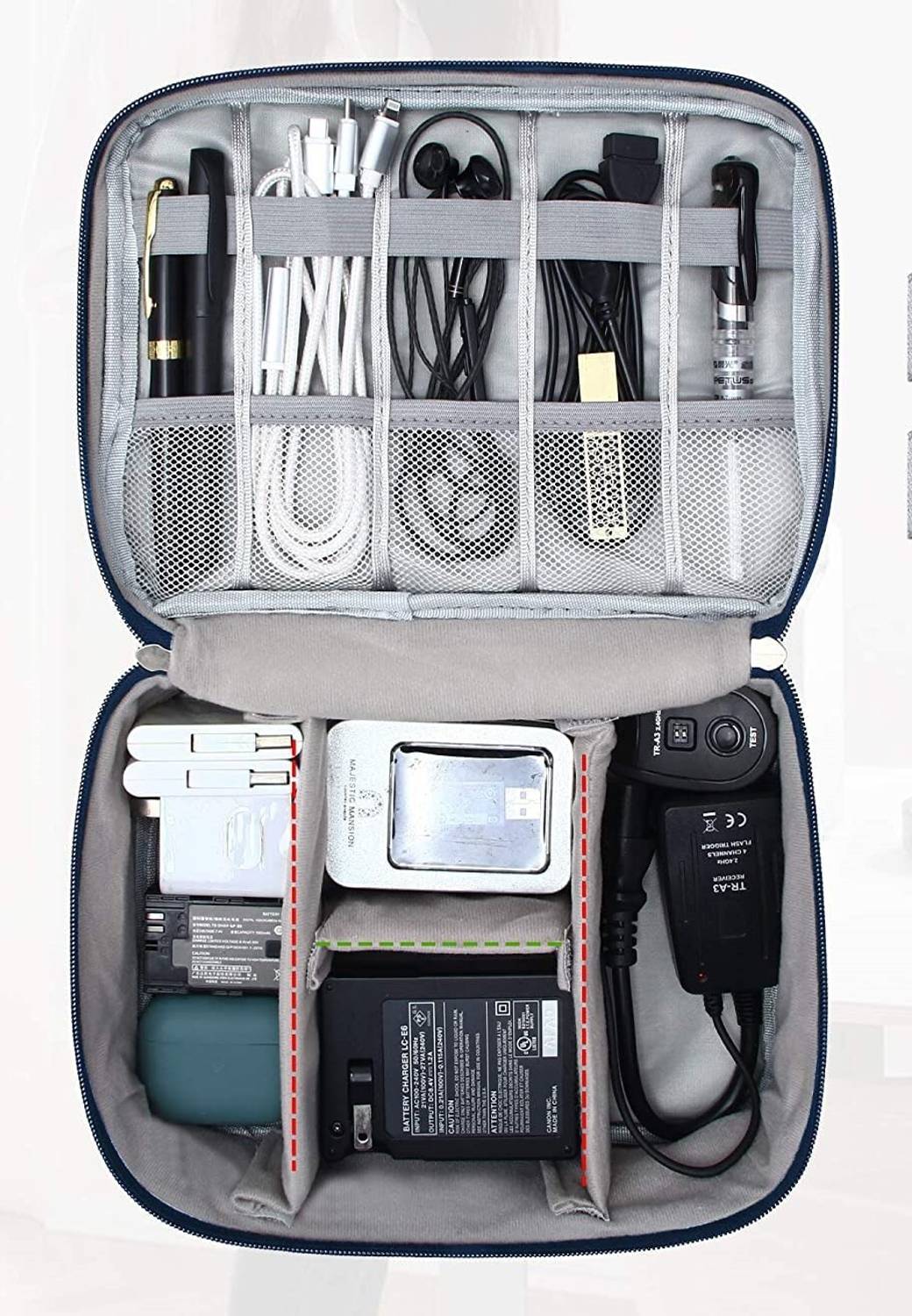 XYJIQS Multi Colour Electronics Accessories Organizer Bag
