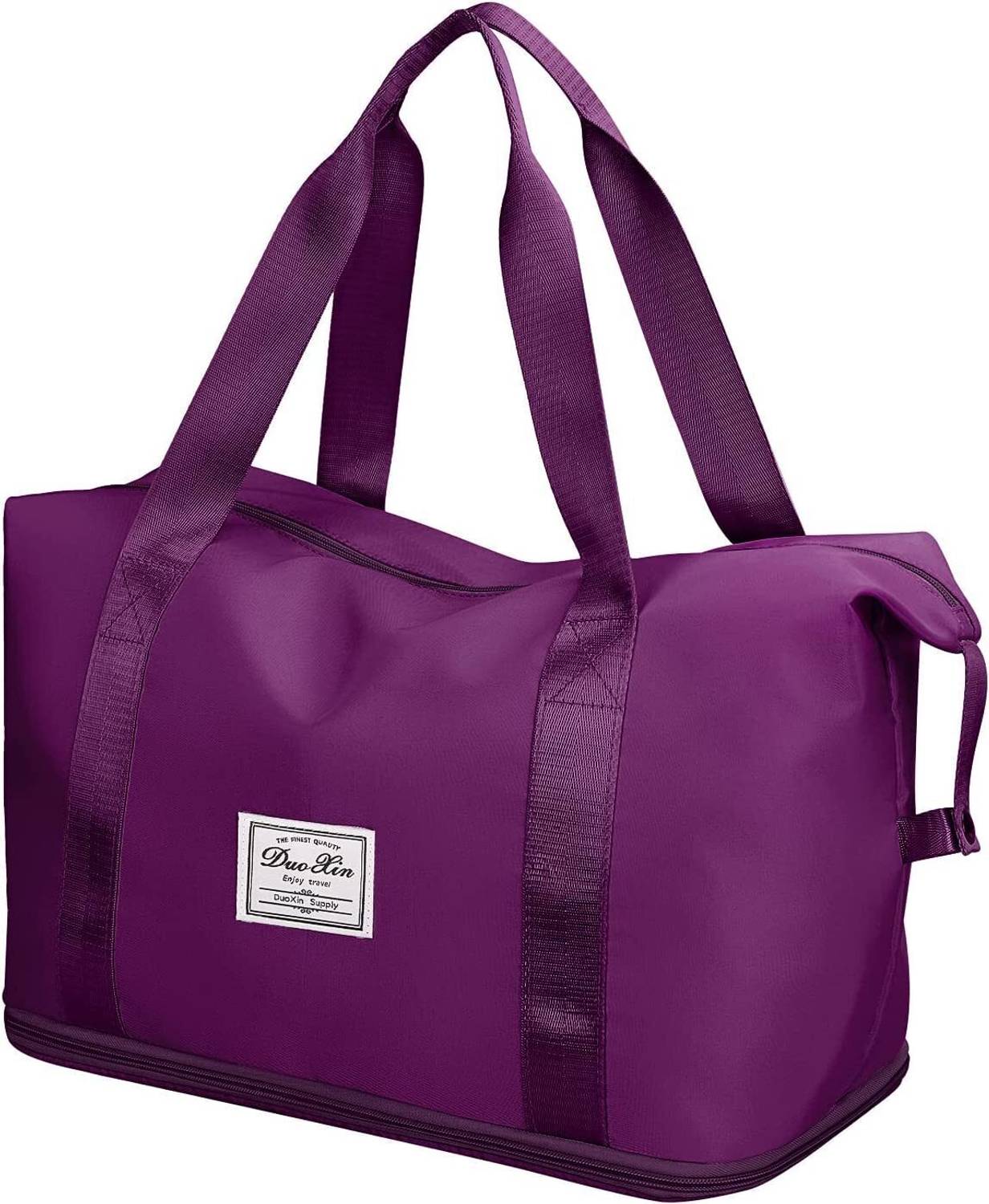 ECOBSY Travel Duffle Bag Expandable Folding Travel Bag for Women Gym Duffel Bag