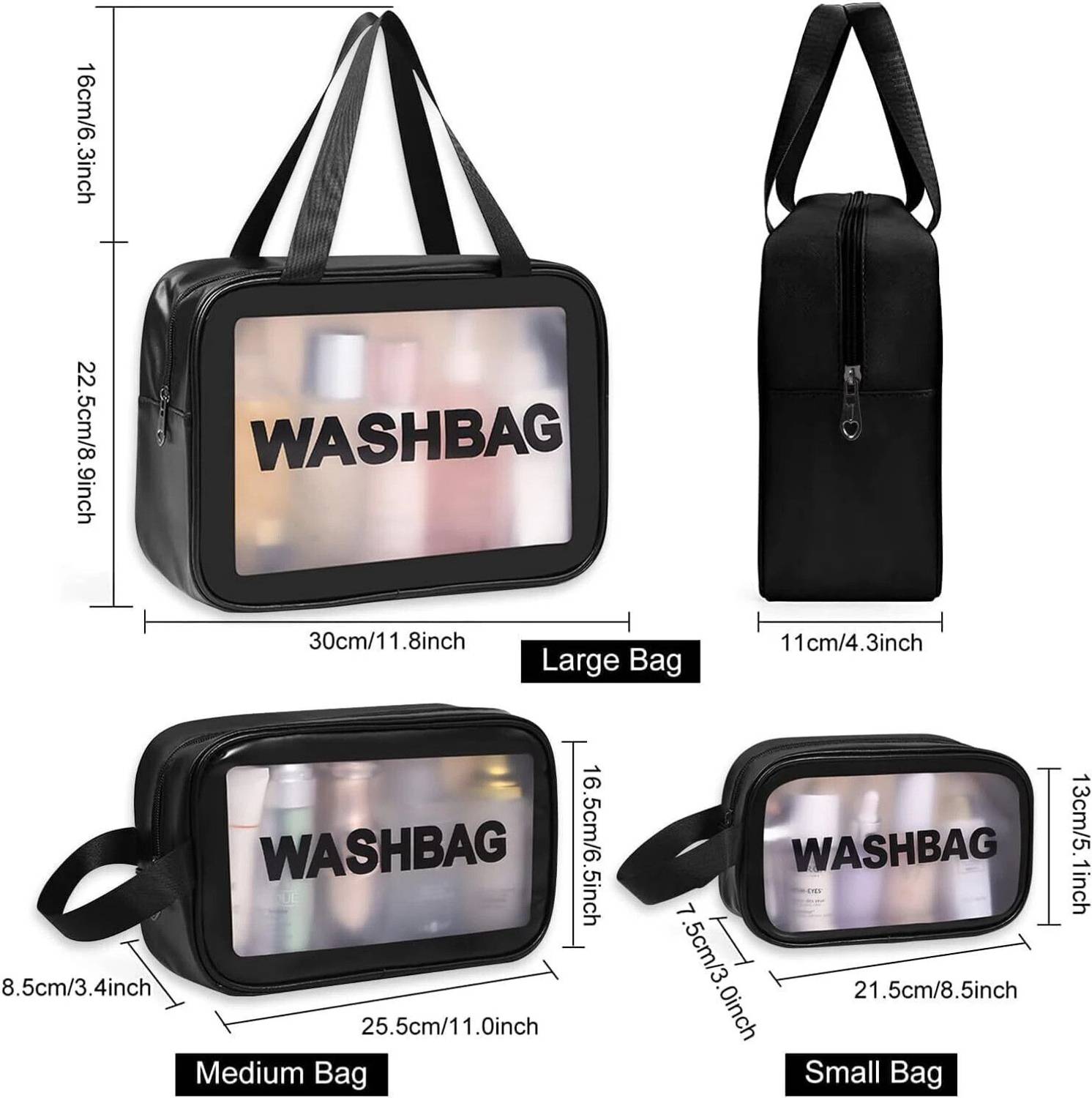 MYSASHOP Travel Wash Bag Pouch | 3 Size Washbag Set for Makeup, T... more