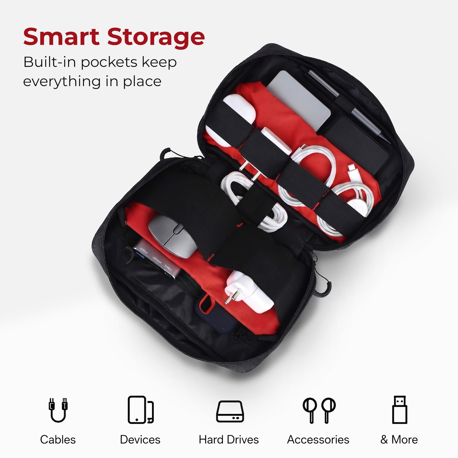 Image of MegaStro Tech Pouch Pro | Electronics Organizer | 10-Year Warranty