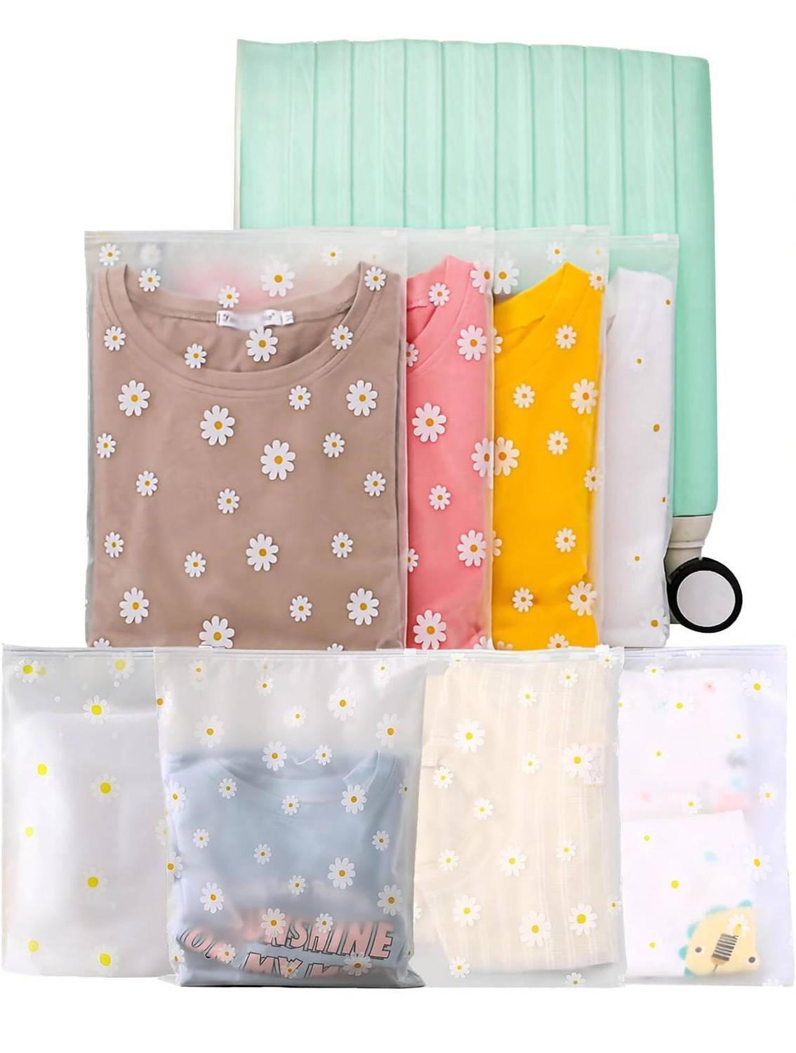 aerrowquick Plastic Storage Bags | Sturdy Zipper Packing Bags((40x28-5 Bag)| (28x20-5 Bag))