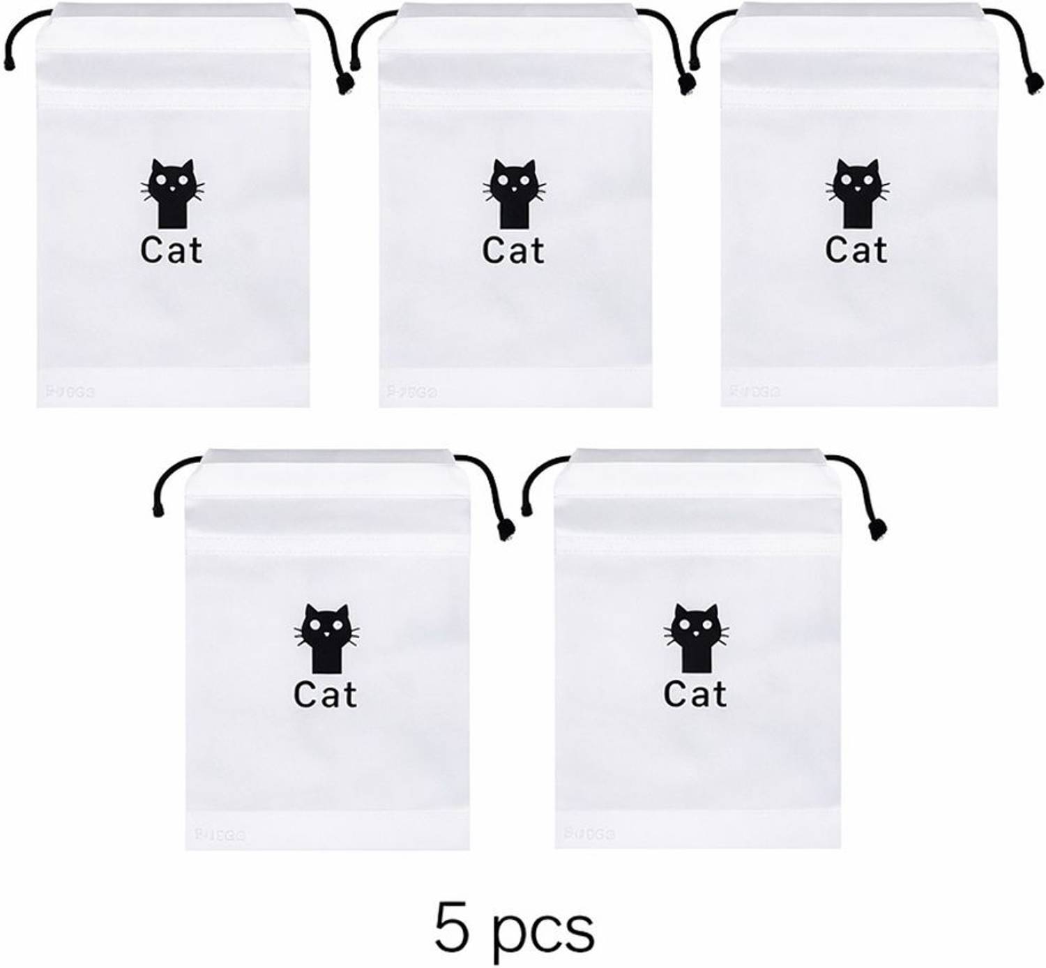 pal moradiya Cat Printed Shoe Bag Cover Washable Drawstring Travel Shoe Pouch | Dustproof & Waterproof Shoe Organizer Luggage Cover