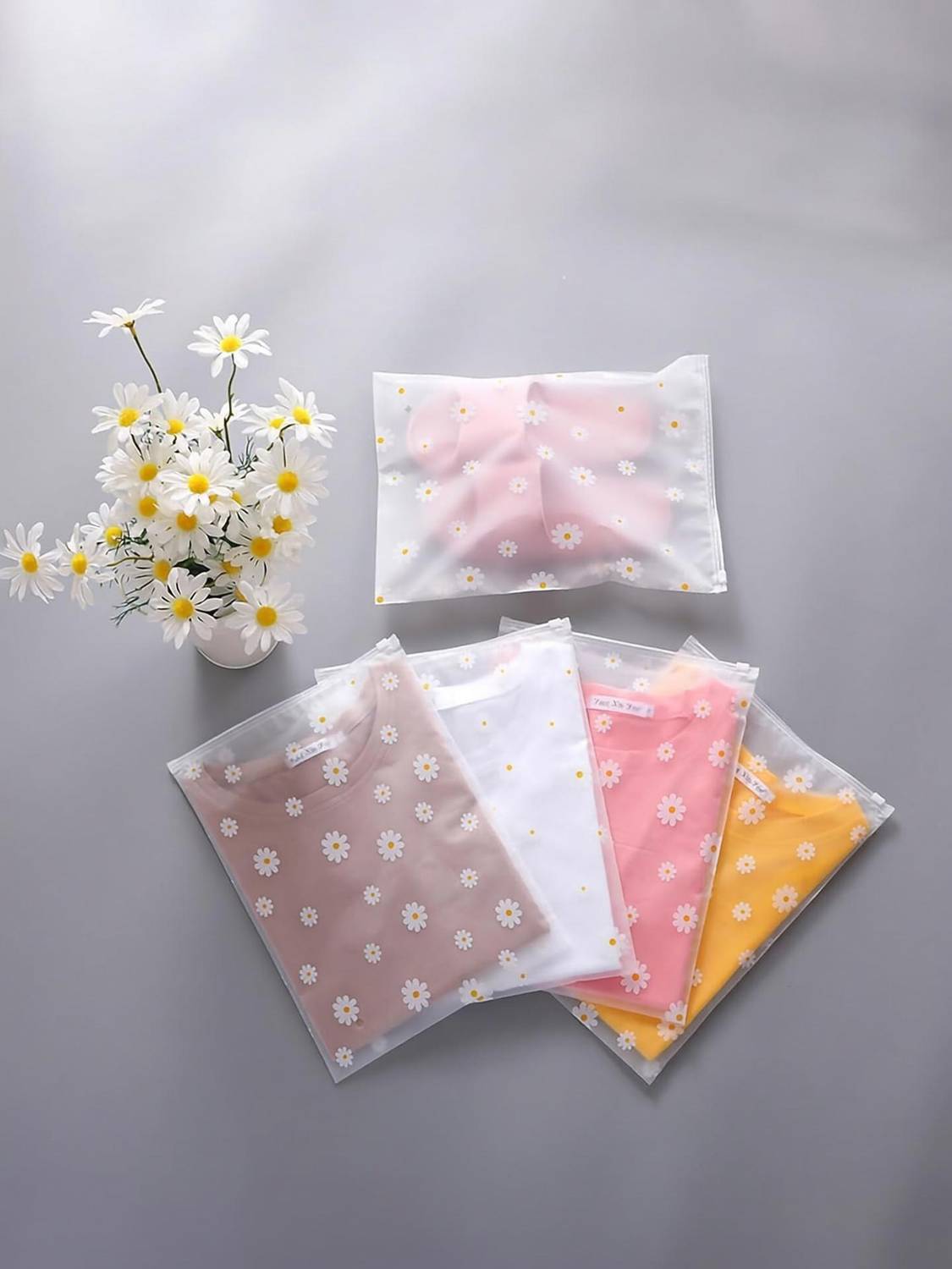 aerrowquick Pack of 10 Multipurpose Storage Bags – Frosted Semi-Transparent Travel Pouches