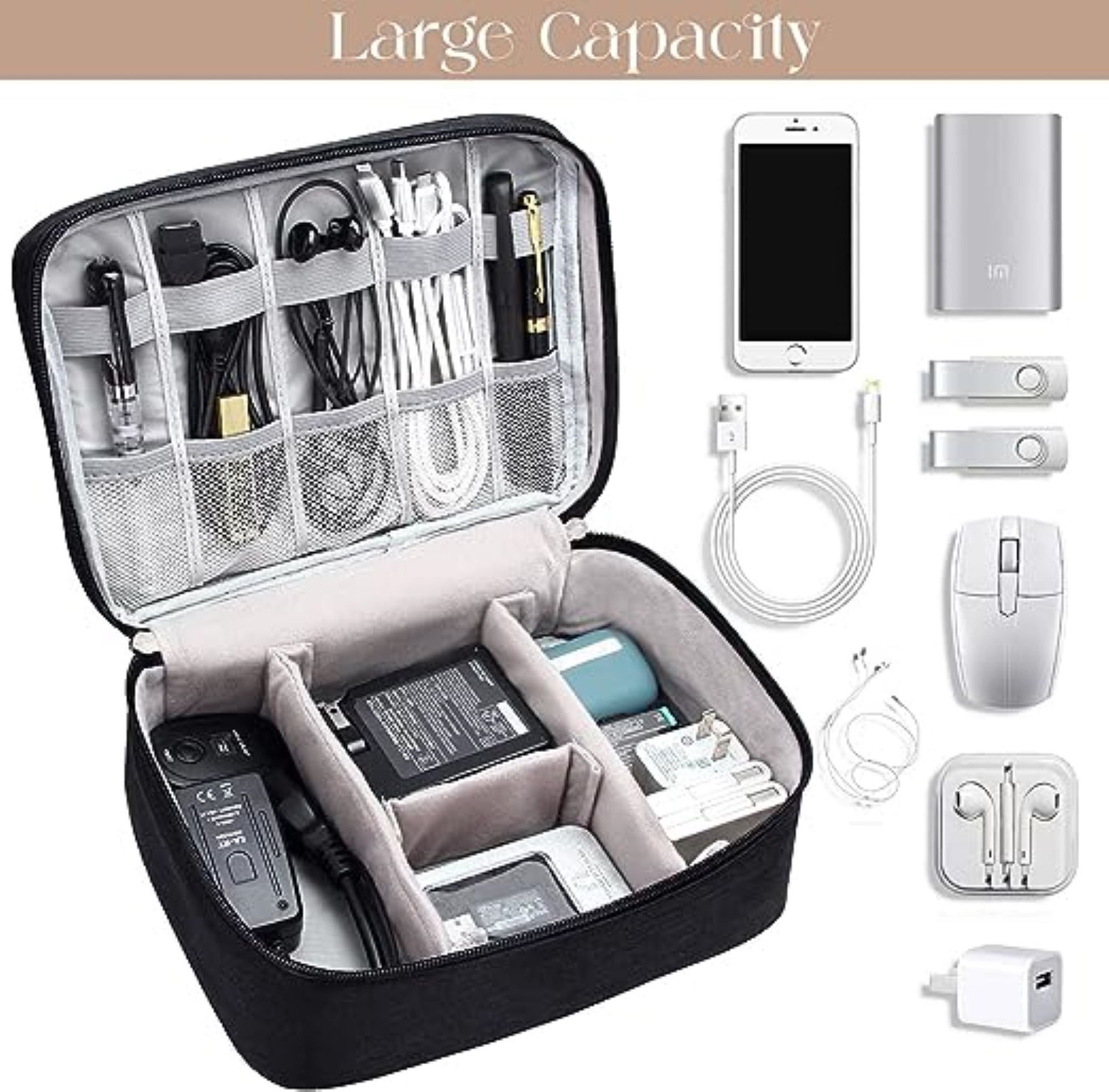 Image of UNICOM Electronics Gadgets organizer for traveling and storing tech accessories