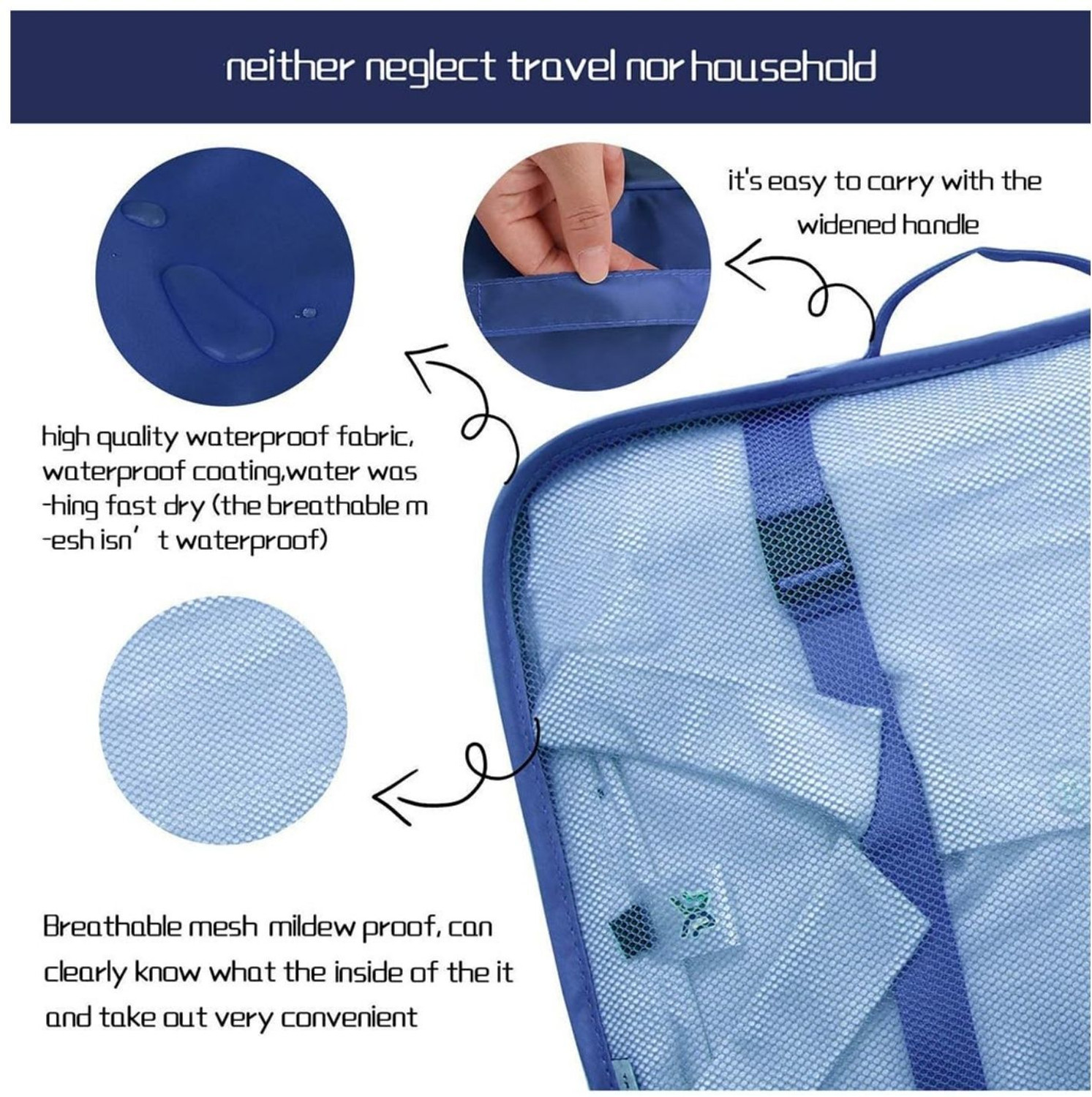 Image of SAVARA 7 PCS Luggage Packing Laundry Cubes Organizer Carry Suitcase Clothes bag Set