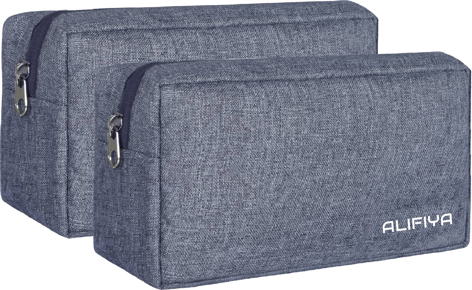 Alifiya Polyester Gadget Charger Pouch / Travel Organizer Pouch For Cables / Hard Disk / Charger (Pack Of 2)