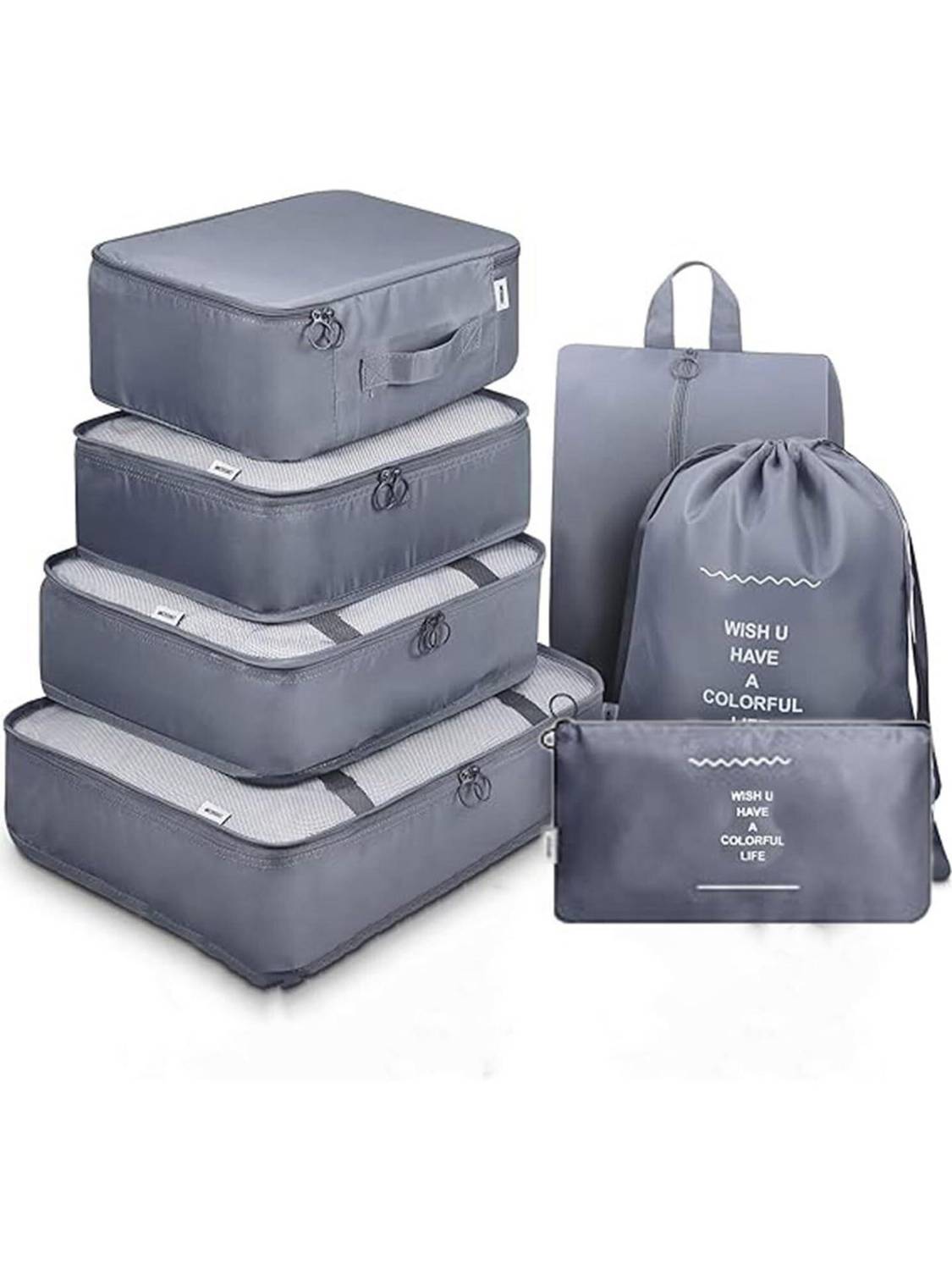 Mungat Premium 7ps Travel Organizer Packing Cubes, Lightweight Travel Luggage Organizer